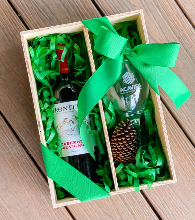 regalo con vino